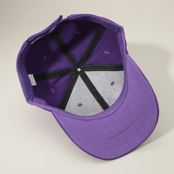 Black Fleur De Lis Patch Mardi Gras Sequin Brim Baseball Cap Hat main image 5